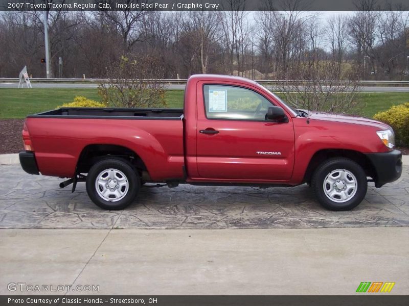 Impulse Red Pearl / Graphite Gray 2007 Toyota Tacoma Regular Cab