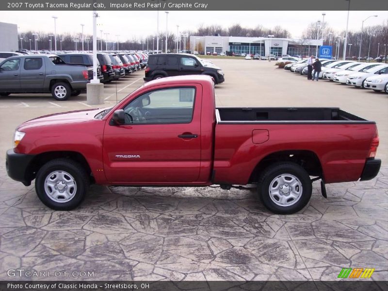 Impulse Red Pearl / Graphite Gray 2007 Toyota Tacoma Regular Cab