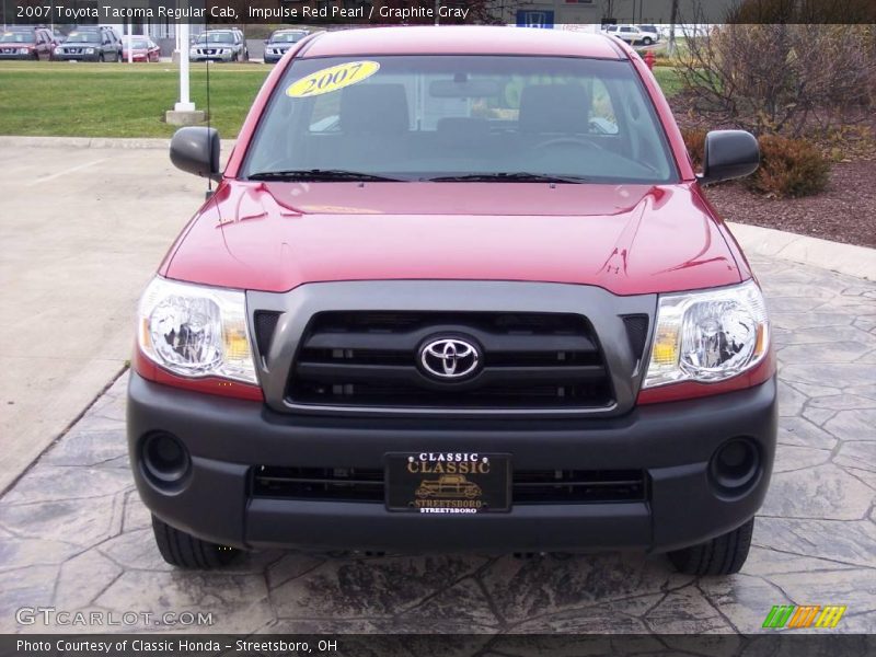 Impulse Red Pearl / Graphite Gray 2007 Toyota Tacoma Regular Cab
