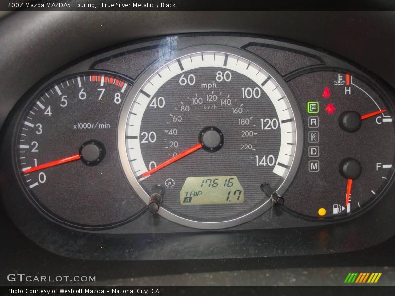 True Silver Metallic / Black 2007 Mazda MAZDA5 Touring