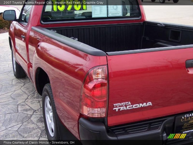 Impulse Red Pearl / Graphite Gray 2007 Toyota Tacoma Regular Cab