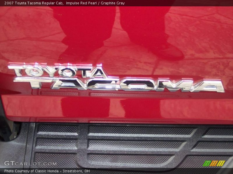 Impulse Red Pearl / Graphite Gray 2007 Toyota Tacoma Regular Cab
