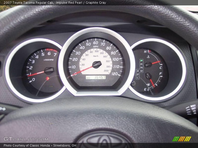 Impulse Red Pearl / Graphite Gray 2007 Toyota Tacoma Regular Cab