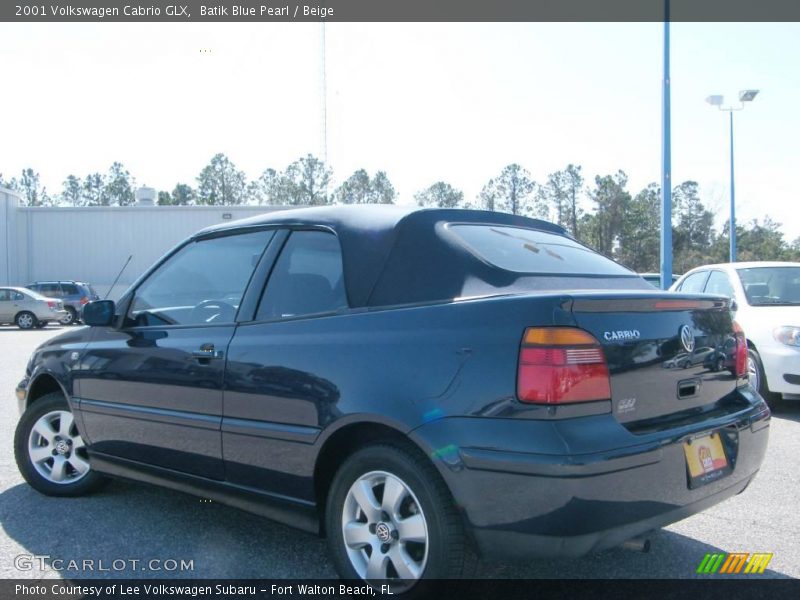 Batik Blue Pearl / Beige 2001 Volkswagen Cabrio GLX
