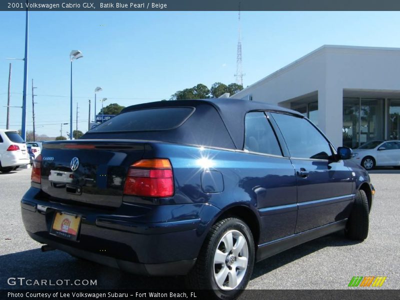 Batik Blue Pearl / Beige 2001 Volkswagen Cabrio GLX