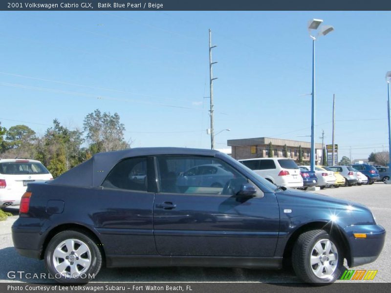 Batik Blue Pearl / Beige 2001 Volkswagen Cabrio GLX