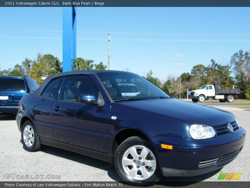 Batik Blue Pearl / Beige 2001 Volkswagen Cabrio GLX