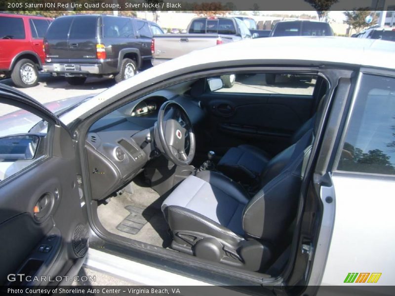 Silver Nickel / Black 2005 Saturn ION Red Line Quad Coupe