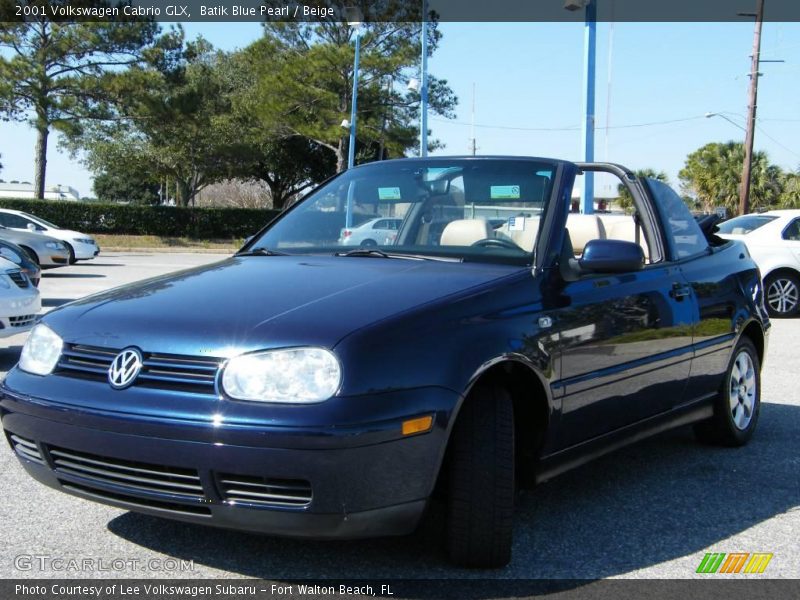 Batik Blue Pearl / Beige 2001 Volkswagen Cabrio GLX