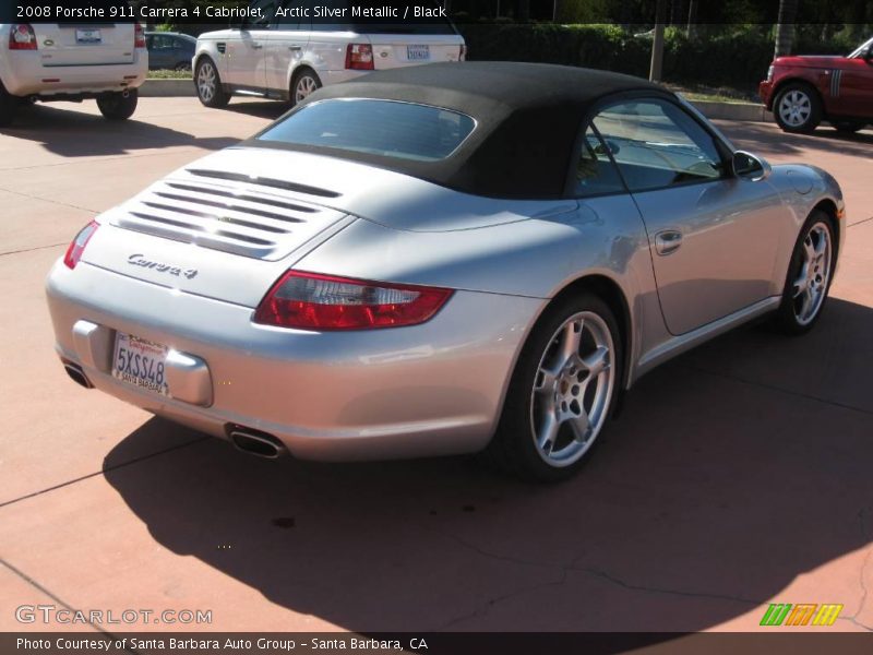 Arctic Silver Metallic / Black 2008 Porsche 911 Carrera 4 Cabriolet