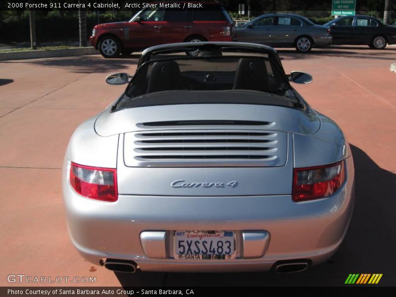 Arctic Silver Metallic / Black 2008 Porsche 911 Carrera 4 Cabriolet