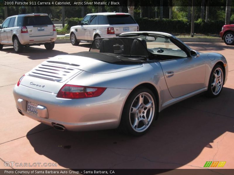 Arctic Silver Metallic / Black 2008 Porsche 911 Carrera 4 Cabriolet