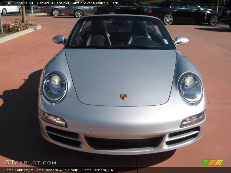 Arctic Silver Metallic / Black 2008 Porsche 911 Carrera 4 Cabriolet