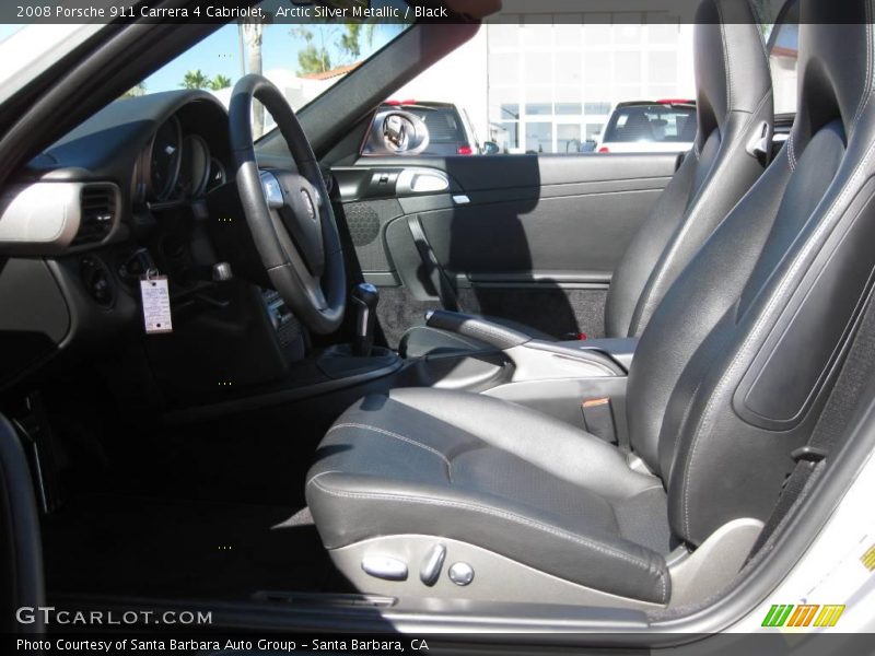 Arctic Silver Metallic / Black 2008 Porsche 911 Carrera 4 Cabriolet