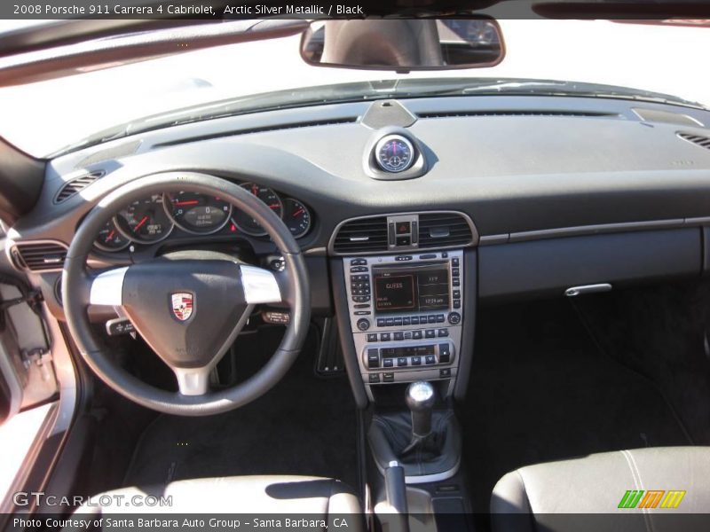 Arctic Silver Metallic / Black 2008 Porsche 911 Carrera 4 Cabriolet