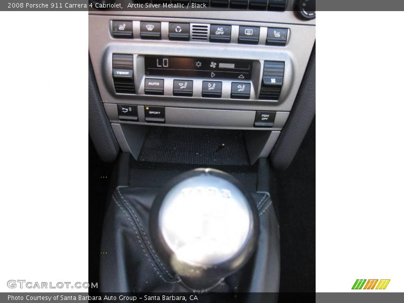 Arctic Silver Metallic / Black 2008 Porsche 911 Carrera 4 Cabriolet