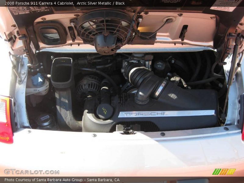 Arctic Silver Metallic / Black 2008 Porsche 911 Carrera 4 Cabriolet