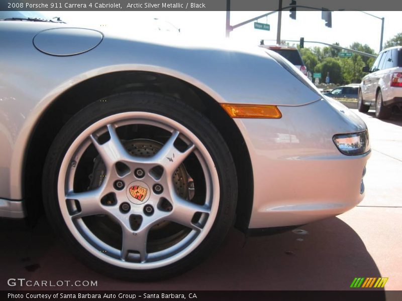 Arctic Silver Metallic / Black 2008 Porsche 911 Carrera 4 Cabriolet