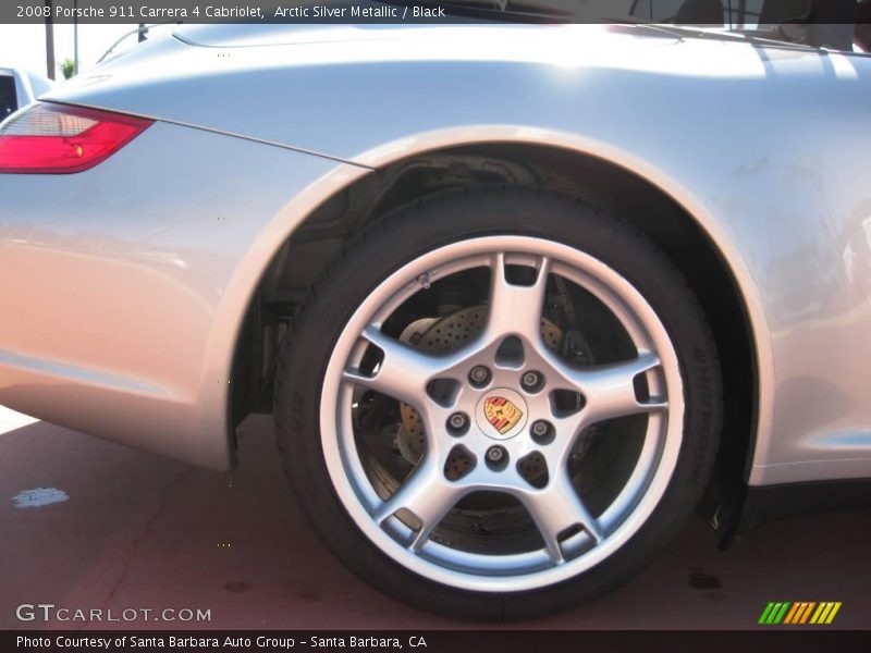 Arctic Silver Metallic / Black 2008 Porsche 911 Carrera 4 Cabriolet