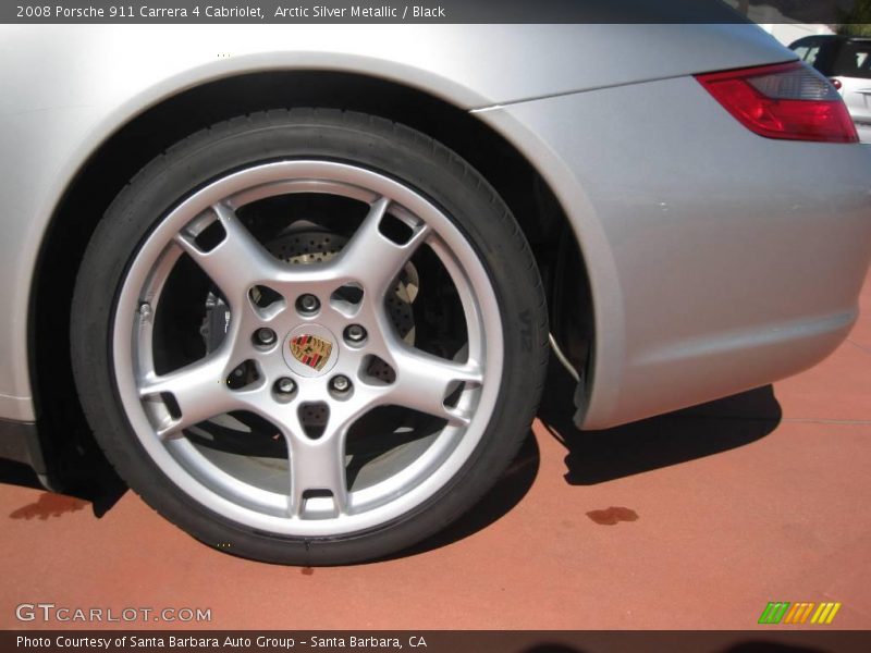 Arctic Silver Metallic / Black 2008 Porsche 911 Carrera 4 Cabriolet