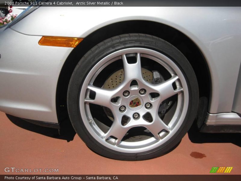 Arctic Silver Metallic / Black 2008 Porsche 911 Carrera 4 Cabriolet