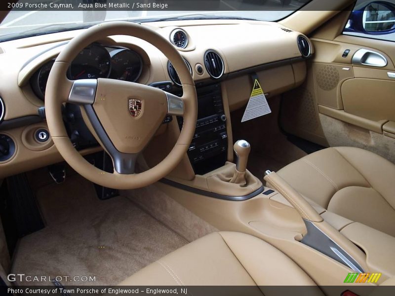 Aqua Blue Metallic / Sand Beige 2009 Porsche Cayman