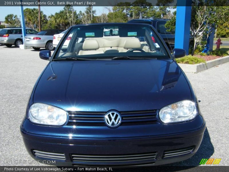 Batik Blue Pearl / Beige 2001 Volkswagen Cabrio GLX