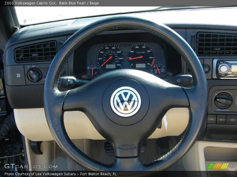 Batik Blue Pearl / Beige 2001 Volkswagen Cabrio GLX