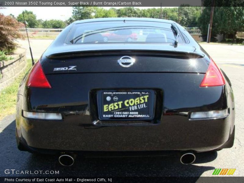 Super Black / Burnt Orange/Carbon Black 2003 Nissan 350Z Touring Coupe