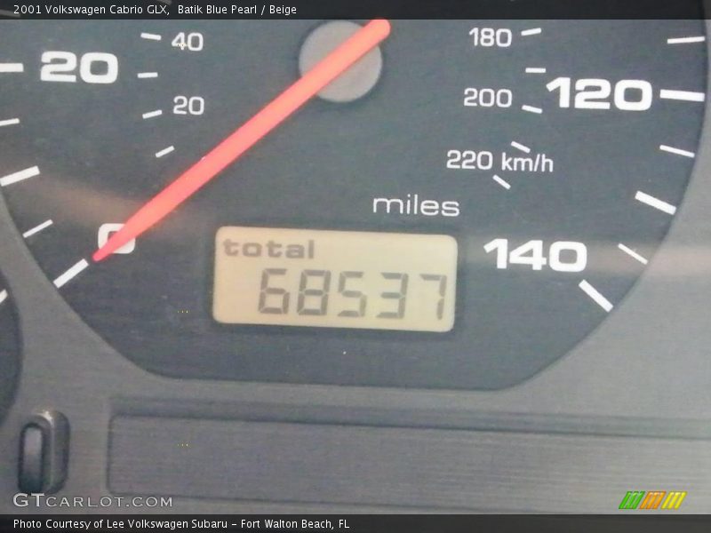 Batik Blue Pearl / Beige 2001 Volkswagen Cabrio GLX