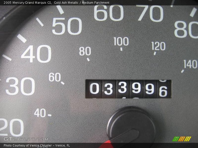 Gold Ash Metallic / Medium Parchment 2005 Mercury Grand Marquis GS
