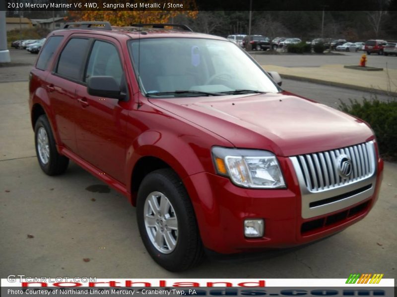 Sangria Red Metallic / Stone 2010 Mercury Mariner V6 4WD