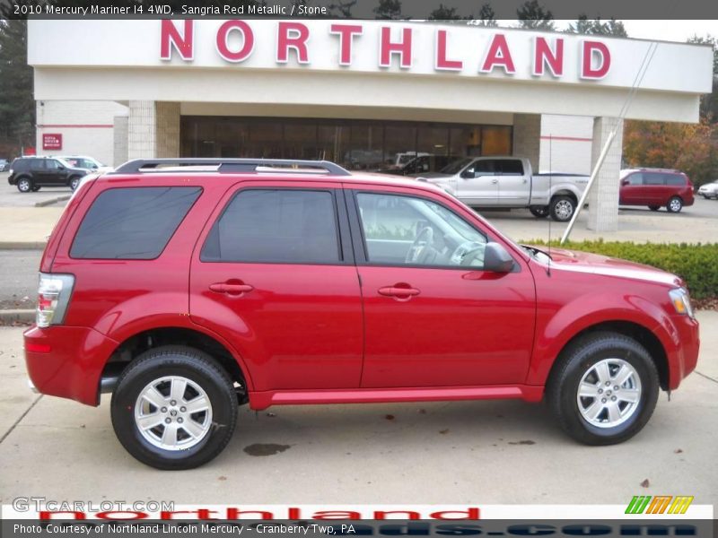 Sangria Red Metallic / Stone 2010 Mercury Mariner I4 4WD