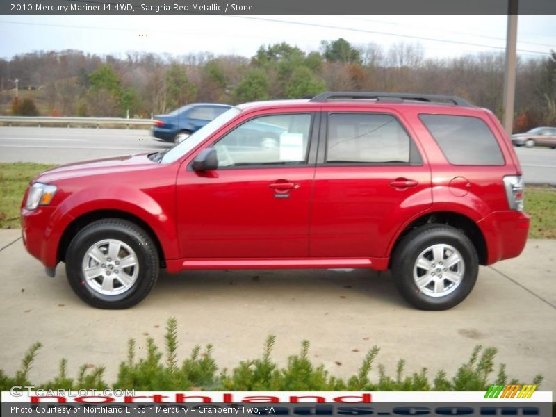 Sangria Red Metallic / Stone 2010 Mercury Mariner I4 4WD