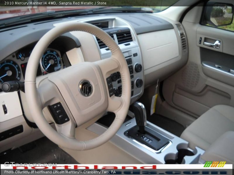 Sangria Red Metallic / Stone 2010 Mercury Mariner I4 4WD