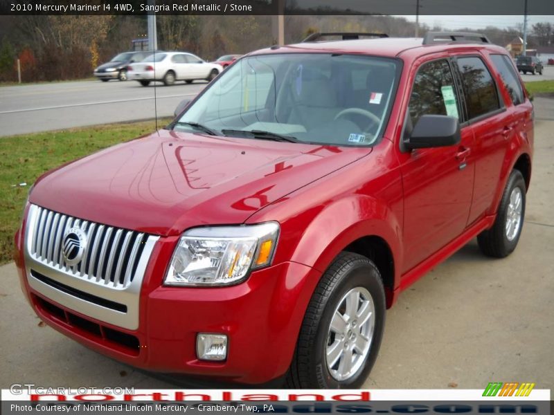 Sangria Red Metallic / Stone 2010 Mercury Mariner I4 4WD