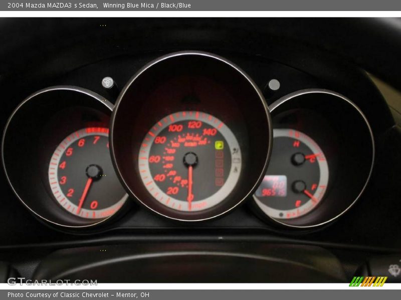 Winning Blue Mica / Black/Blue 2004 Mazda MAZDA3 s Sedan