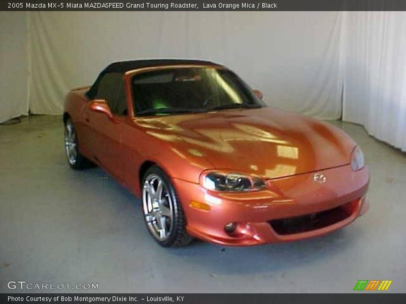 Lava Orange Mica / Black 2005 Mazda MX-5 Miata MAZDASPEED Grand Touring Roadster