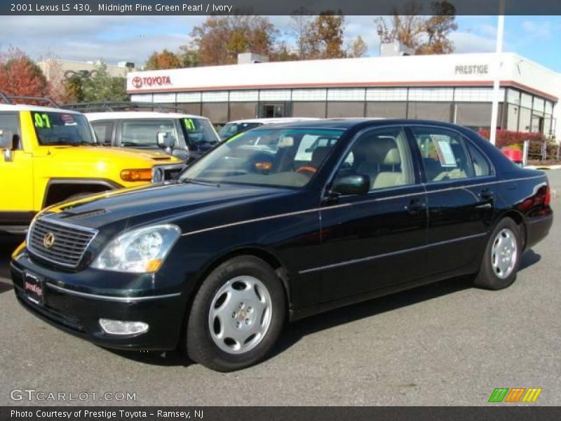 Midnight Pine Green Pearl / Ivory 2001 Lexus LS 430