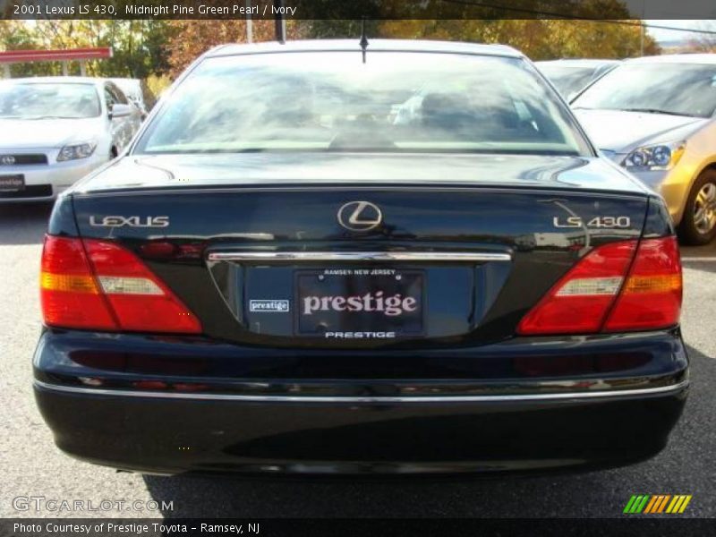 Midnight Pine Green Pearl / Ivory 2001 Lexus LS 430