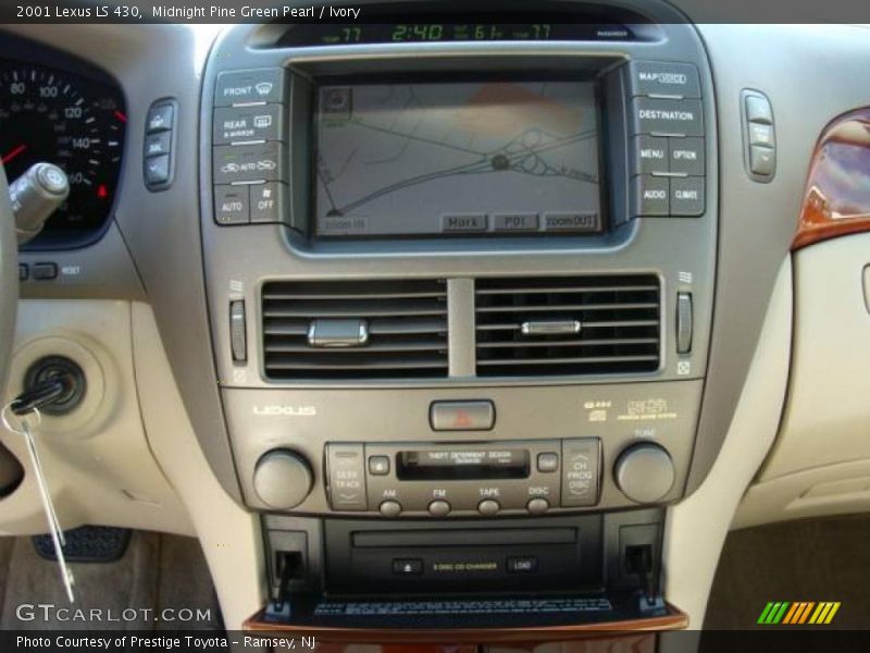 Midnight Pine Green Pearl / Ivory 2001 Lexus LS 430