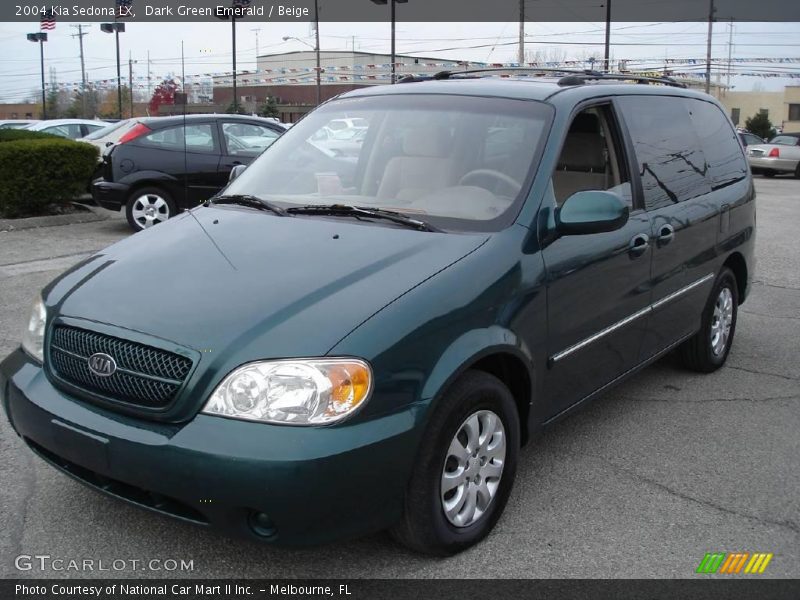 Dark Green Emerald / Beige 2004 Kia Sedona LX