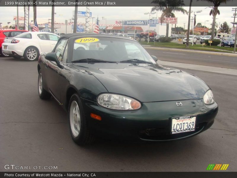 Emerald Green Mica / Black 1999 Mazda MX-5 Miata Roadster