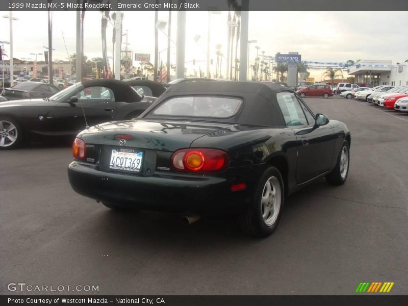 Emerald Green Mica / Black 1999 Mazda MX-5 Miata Roadster