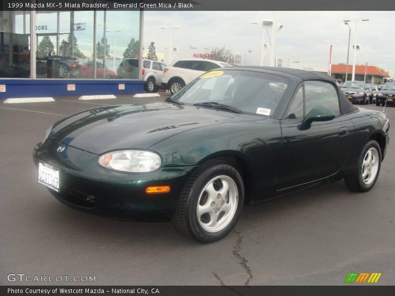 Emerald Green Mica / Black 1999 Mazda MX-5 Miata Roadster