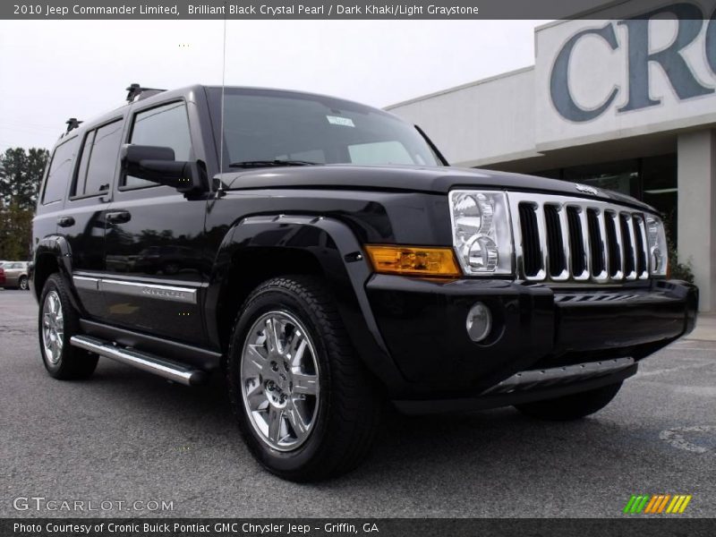 Brilliant Black Crystal Pearl / Dark Khaki/Light Graystone 2010 Jeep Commander Limited