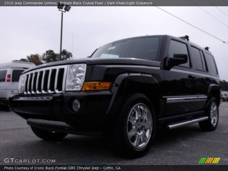Brilliant Black Crystal Pearl / Dark Khaki/Light Graystone 2010 Jeep Commander Limited