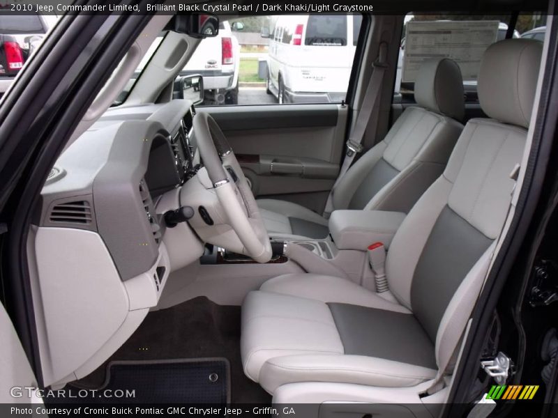 Brilliant Black Crystal Pearl / Dark Khaki/Light Graystone 2010 Jeep Commander Limited