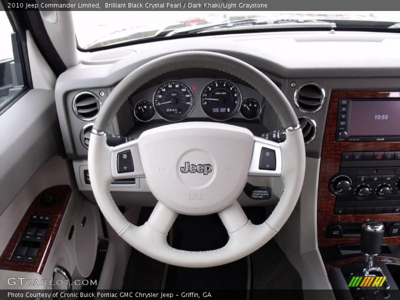 Brilliant Black Crystal Pearl / Dark Khaki/Light Graystone 2010 Jeep Commander Limited
