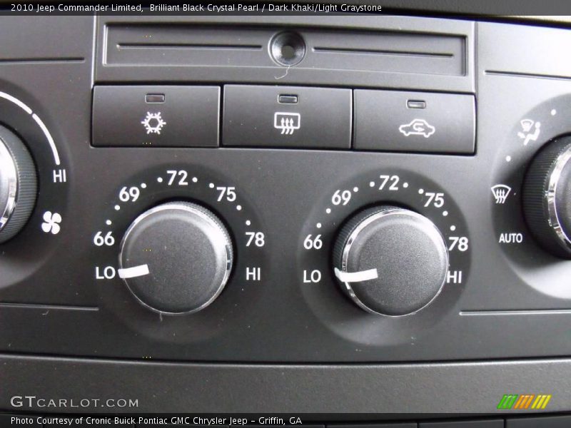 Brilliant Black Crystal Pearl / Dark Khaki/Light Graystone 2010 Jeep Commander Limited